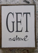 Get Naked Framed Canvas Sign