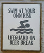 Swim at your own risk.  Lifeguard on beer break.